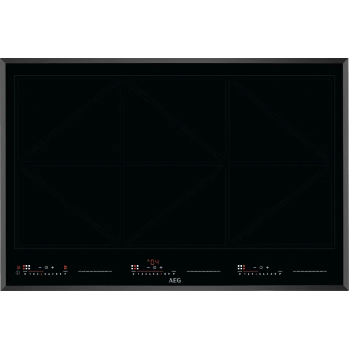 AEG 8000 serie TotalFlex inductie Kookplaat 80 cm IKK8668SFB de AEG – photo produit