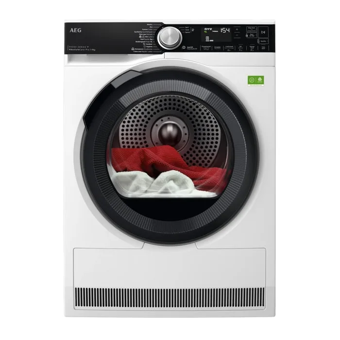 AEG 9000X AbsoluteCare® Pro - Warmtepomp Droger 9 kg T97DR9V6PBC fra AEG – produktbillede