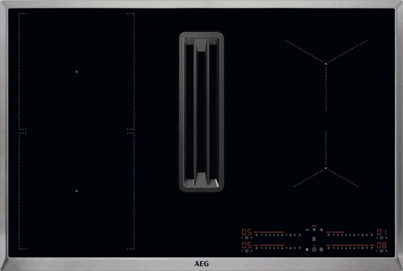 COLI84COXB | inductie kookplaat met afzuiging | Hob²Hood de AEG en Noir – photo produit