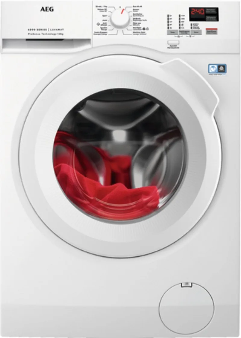 LF61R840 6000 serie ProSense® - Wasmachine - Energielabel A - 1400 toeren - 8kg - NL/FR by AEG in White – product photo