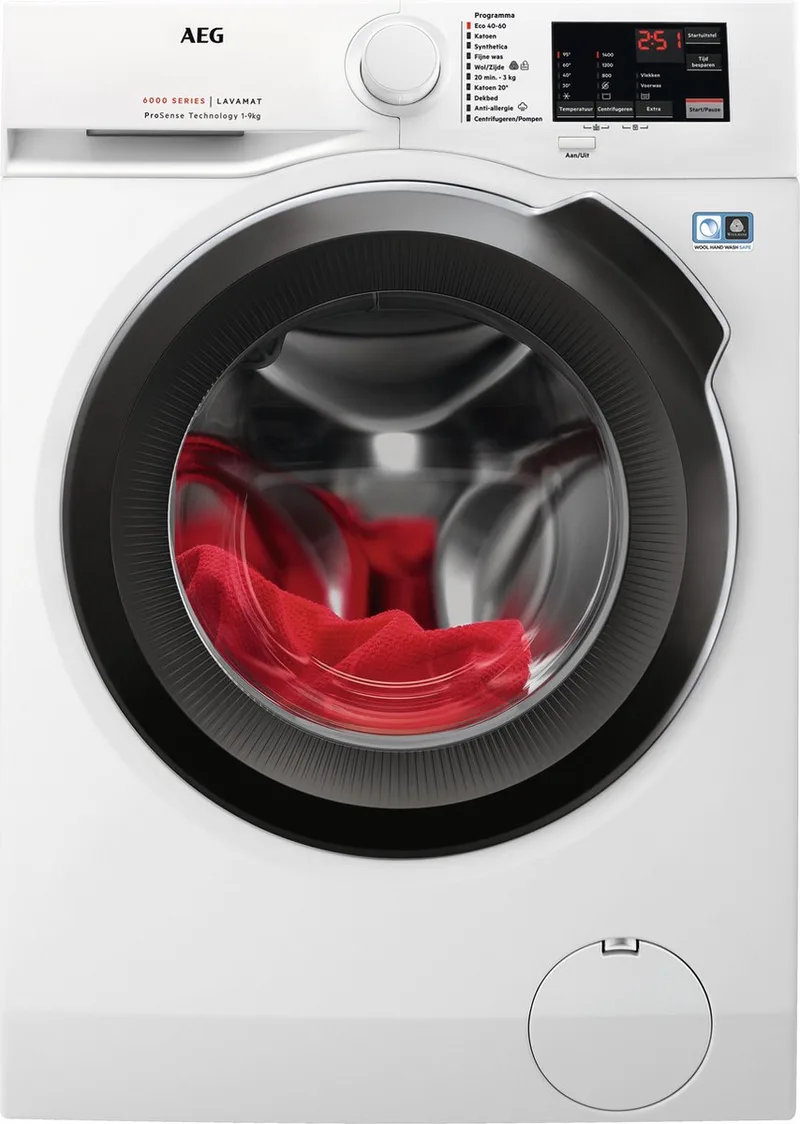 LF694ABC 6000 serie ProSense®- Wasmachine - Energielabel A - 1400 toeren - 9 kg van AEG in Zwart – productfoto