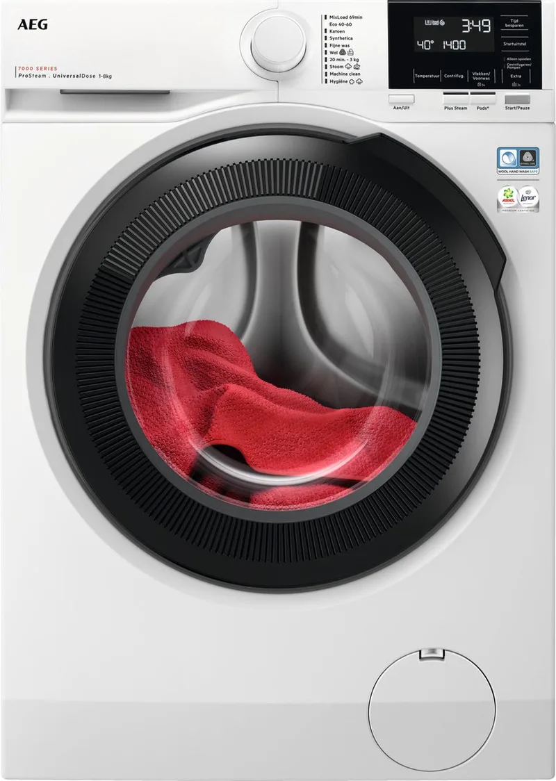 LR7386U4 EcoLine 7000 serie ProSteam UniversalDose - Wasmachine de AEG en Blanc – photo produit