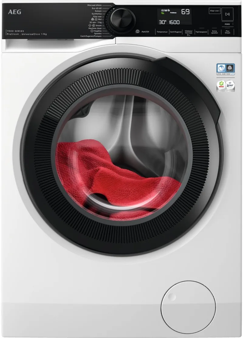 LR7696UD4 7000 Serie ProSteam UniversalDose - Wasmachine - Energielabel A - 1600 toeren - 9 kg de AEG en Blanc – photo produit