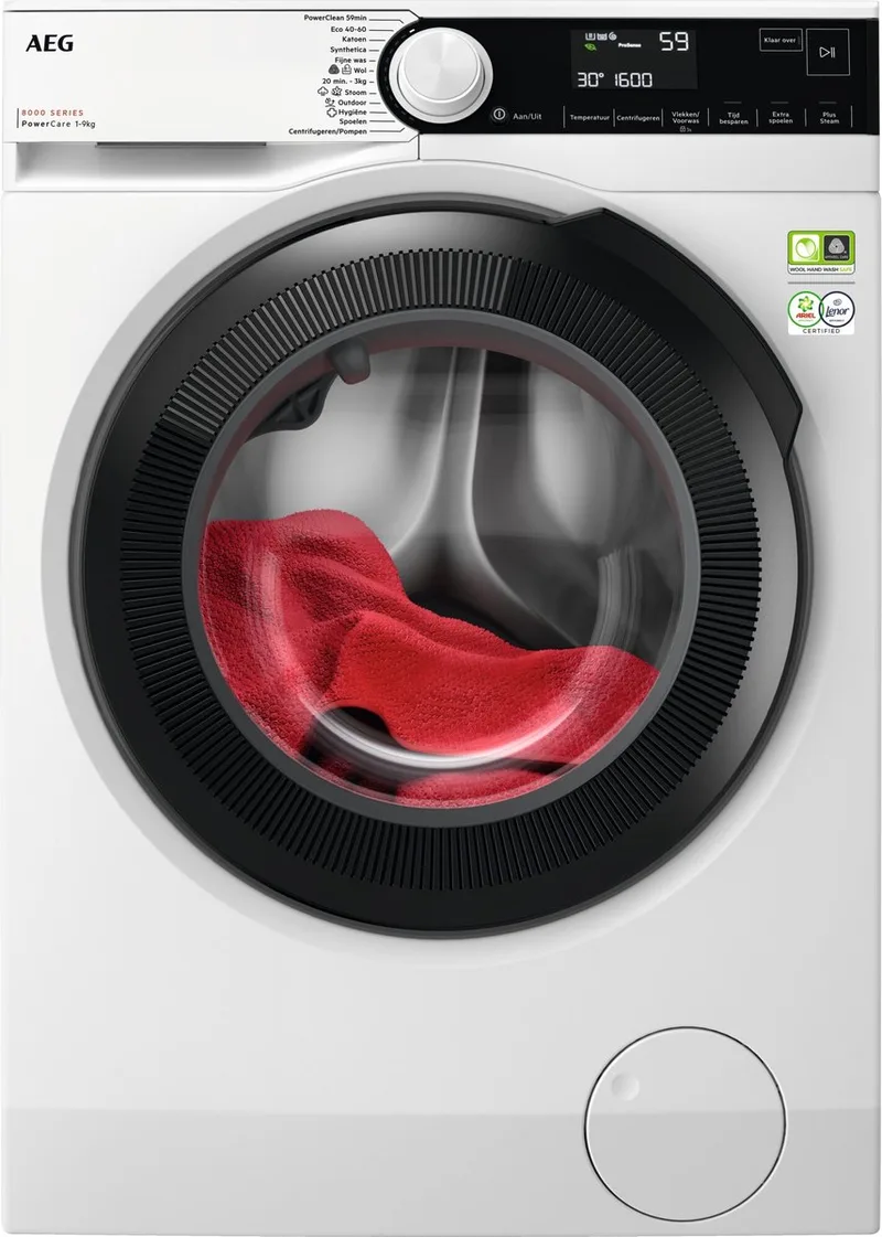 LR85964 8000 serie PowerCare® - Wasmachine - Energielabel A - 1600 toeren - 9 kg von AEG in Weiß – Produktfoto