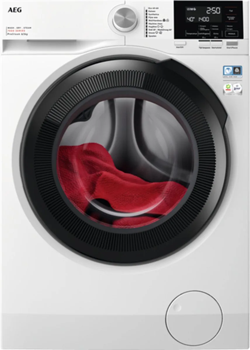 LWR73864 EcoLine 7000 serie Prosteam®- Was-droogcombinatie by AEG in White – product photo