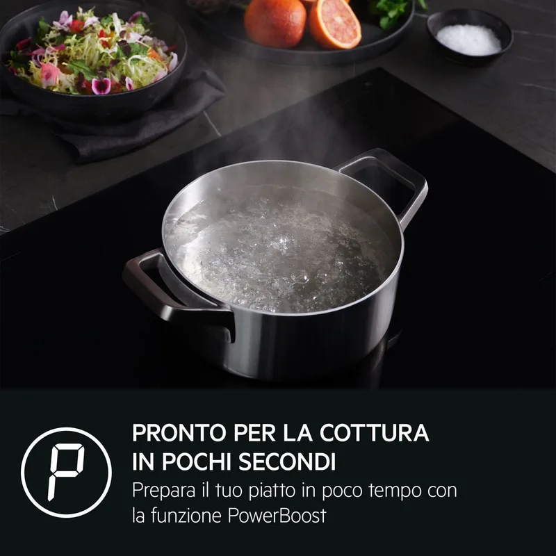 NIK95I00FB Ingebouwd 90 cm Inductiekookplaat zones 5 zone(s) by AEG in Black – product photo