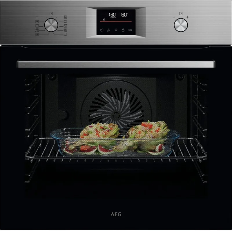 OA5PB40WAM - 5000 serie SurroundCook - Inbouwoven - Heteluchtoven - Pyrolyse reiniging - Stoomondersteuning de AEG en Argent – photo produit