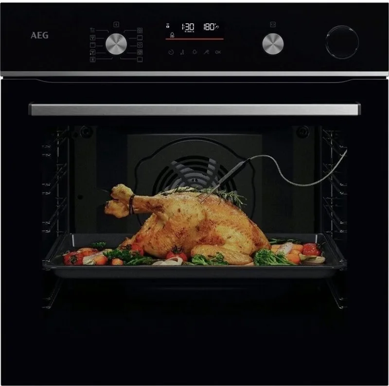OR6PB52WSB - 6000 serie - SteamCrisp - Inbouwoven - SenseCook - Heteluchtoven met pyrolysereiniging van AEG in Zwart – productfoto