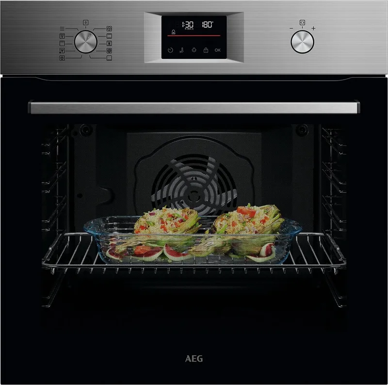 OU5PB40WSM 5000 serie SurroundCook - Inbouwoven - Heteluchtoven - Pyrolyse reiniging de AEG en Argent – photo produit