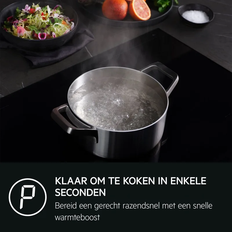 TK95II0FFB Ingebouwd 90 cm Inductiekookplaat zones 5 zone(s) van AEG in Zwart – productfoto