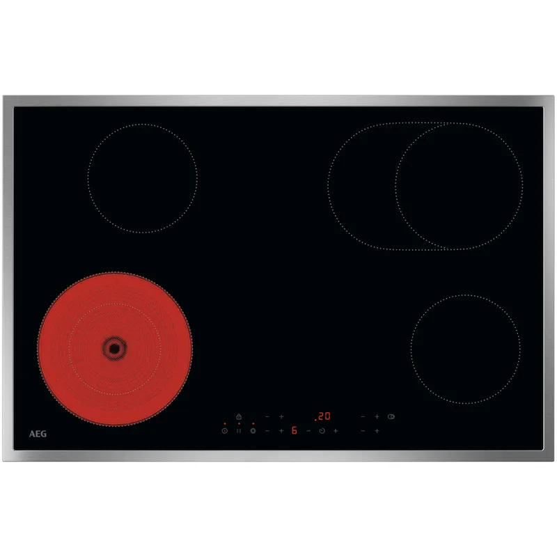 TN84RA06XB Keramische kookplaat Zwart van AEG – productfoto