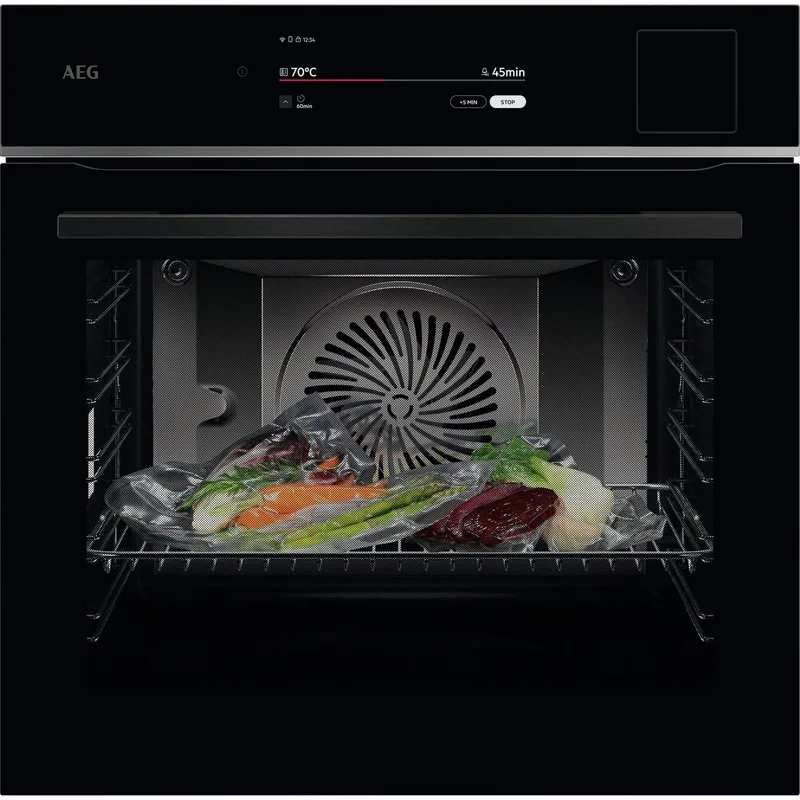 TP9SB831AB combi-stoomoven – 60 cm – Hetelucht + stoom – Wi-Fi van AEG in Zwart – productfoto