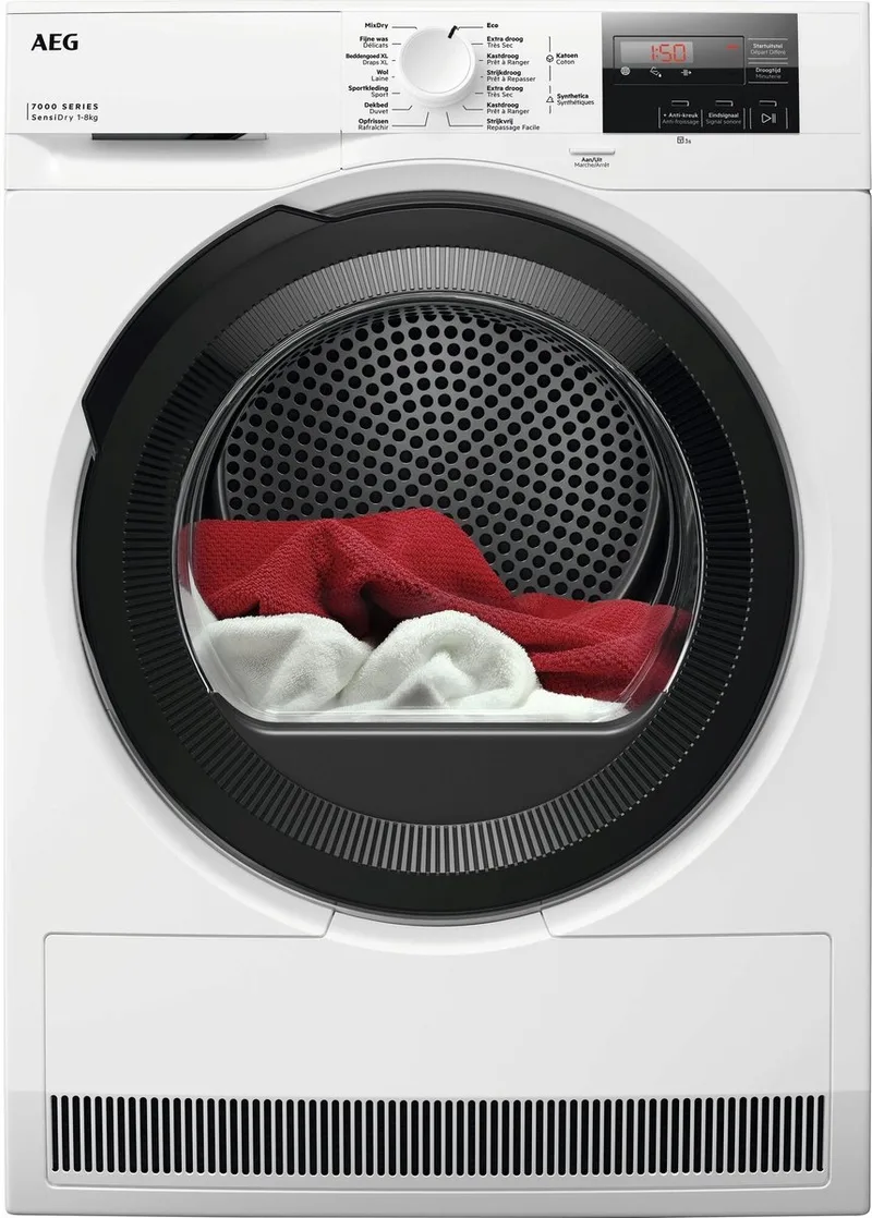 TR7284BB4 - 7000 serie - SensiDry - Warmtepomp Droger - 8 kg från AEG i Vit – produktbild