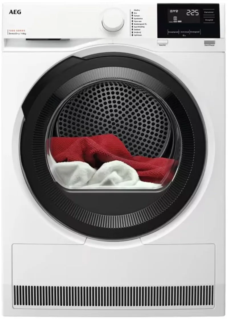 TR738D4B 7000 Serie SensiDry Warmtepompdroger – 8 kg – MixDry – PreciseDry – Antikreuk de AEG en Blanc – photo produit