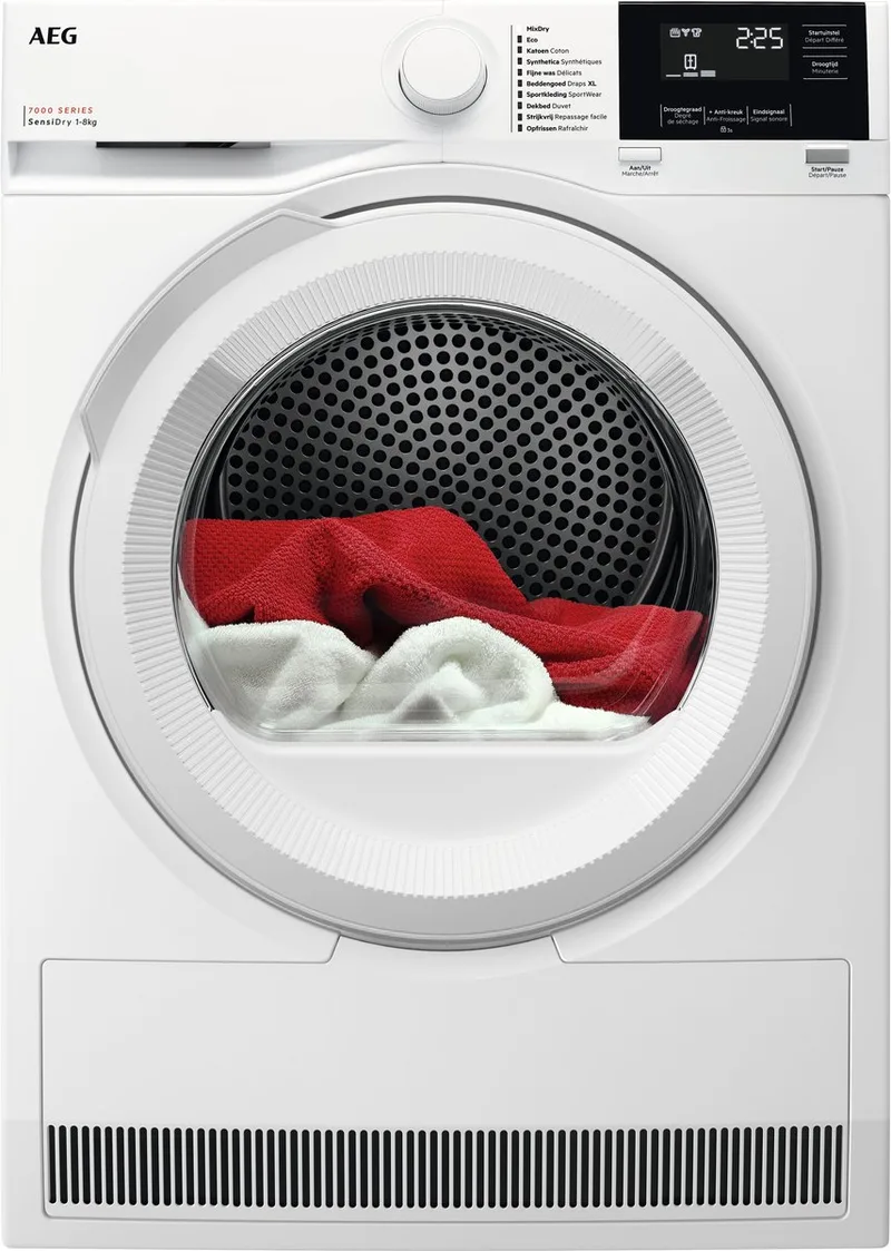 TR78DD32B 7000 SensiDry® - Wasdroger Warmtepompdroger - 8 kg - NL/FR by AEG in White – product photo