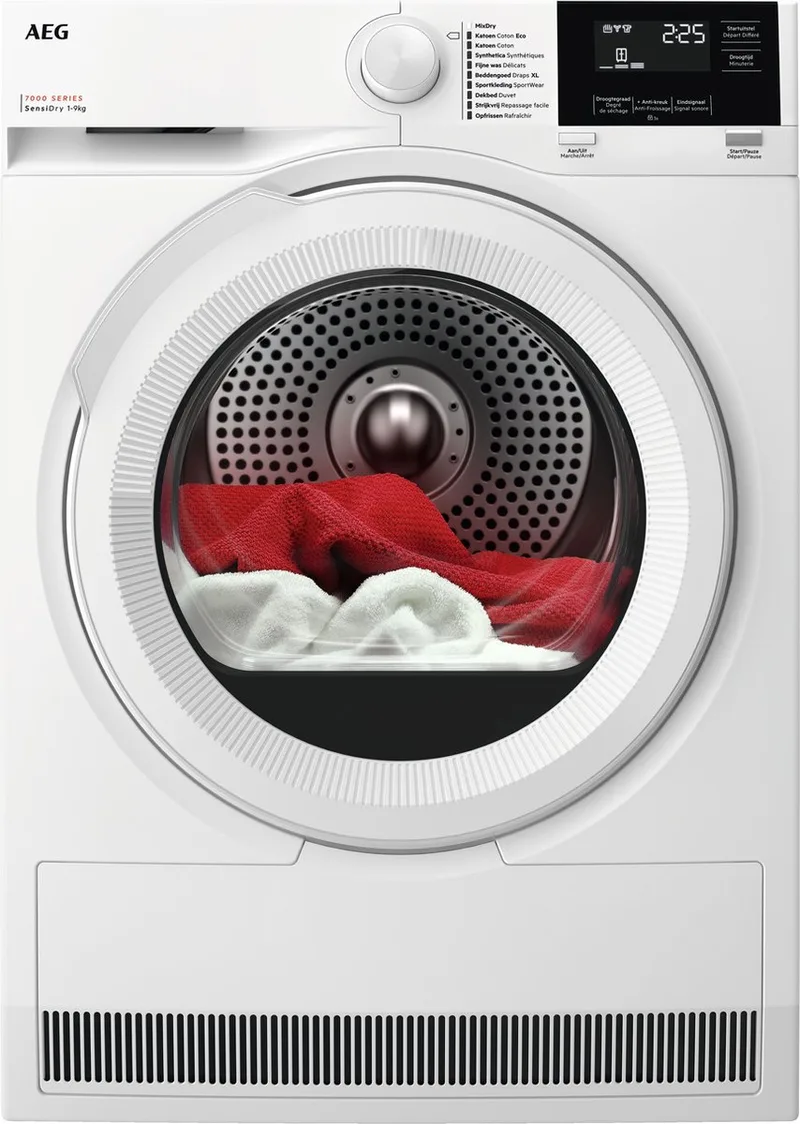 TR79632B 7000 serie SensiDry® - Wasdroger Warmtepompdroger - Droogkast - 9 kg - NL/FR de AEG en Blanc – photo produit