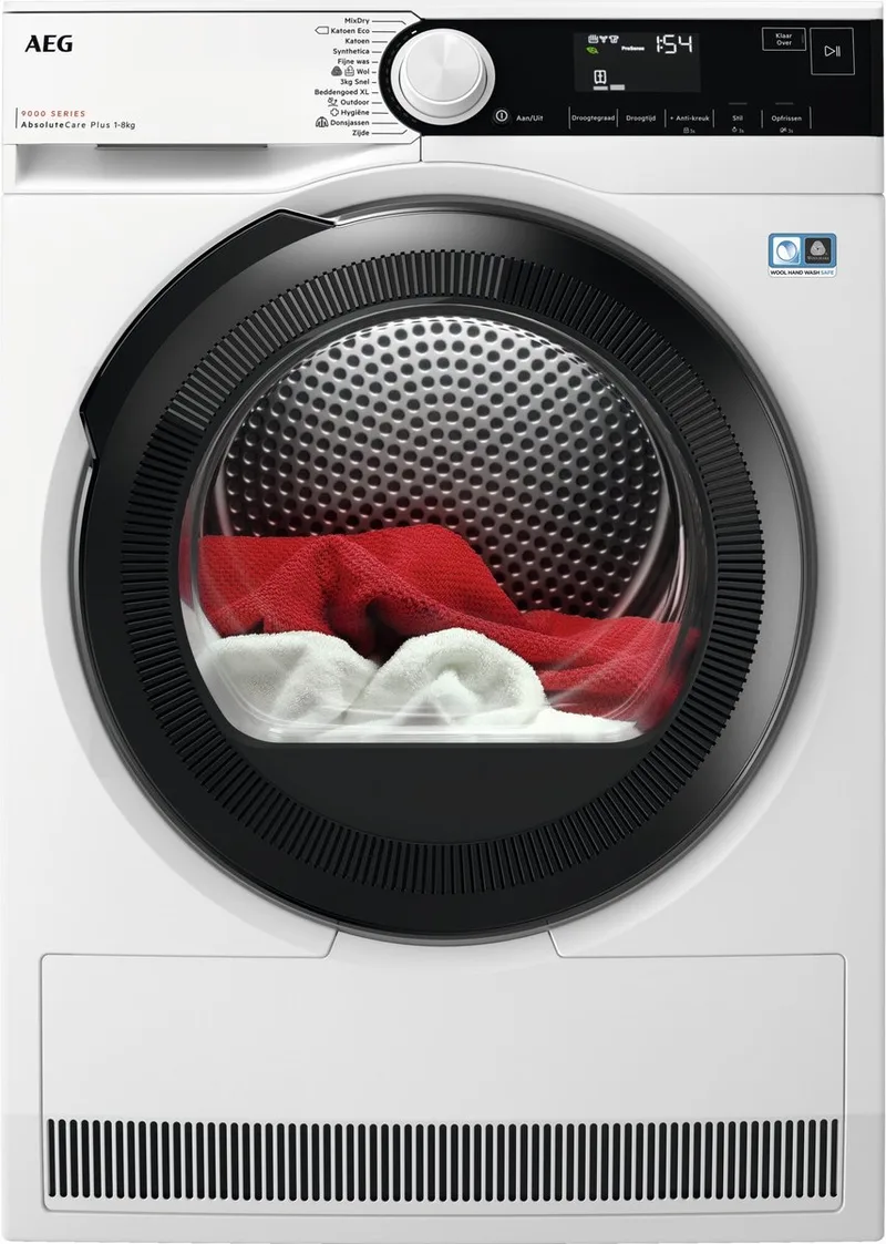 TR958H4B EcoLine 9000 serie AbsoluteCare®​ - Wasdroger Warmtepompdroger - 8 kg by AEG in White – product photo