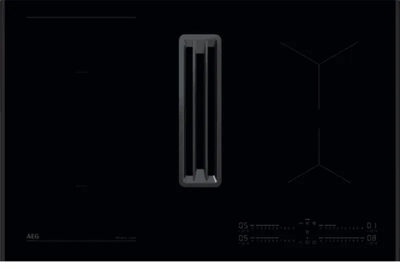 XCB6845AB | Inductie kookplaat met afzuiging | 80 cm by AEG in Black – product photo