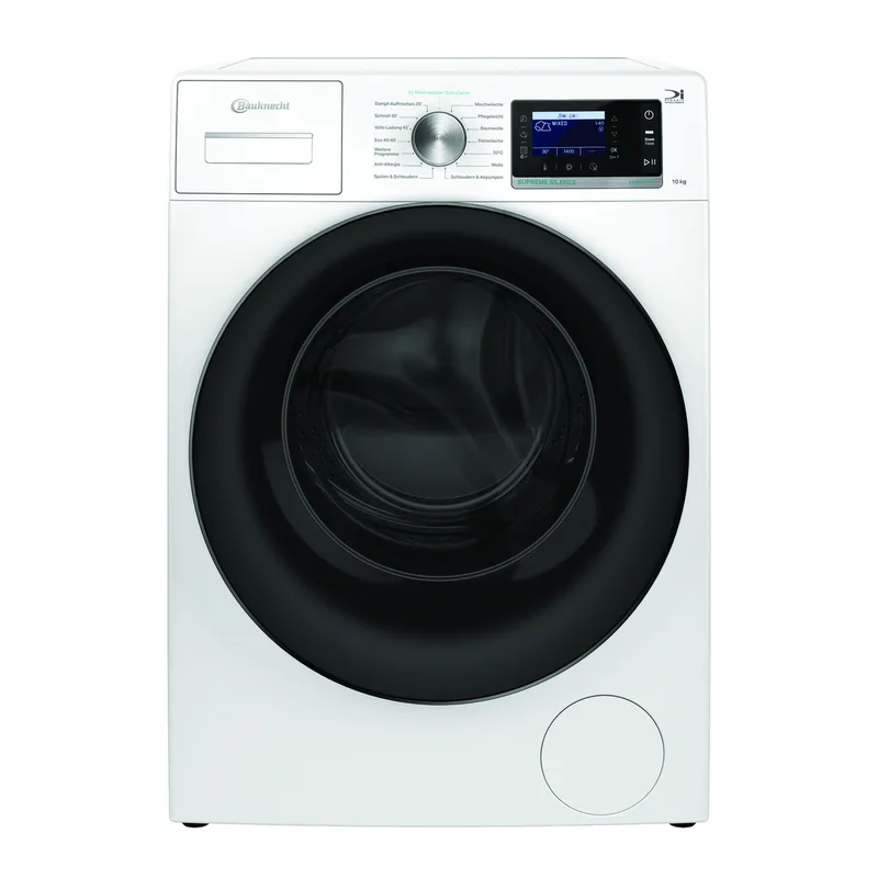 B6R 08E Silence DE Frontlader-Waschmaschine / 10 kg / Supreme Silence / Energieeffizienzklasse A (20 %) / 1400 U/min / ZEN-Motor / besonders leise / Steam 3.0-3, 3 leistungsstarke Dampftechnologien [Energieeffizienzklasse A] von Bauknecht – Produktfoto