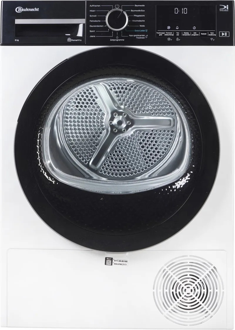 BTSV 87A WB | Warmtepompdroger | 8 kg | A label | Duits display från Bauknecht i Vit – produktbild