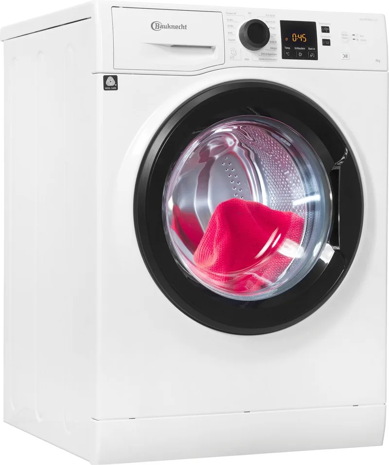Super Eco 845 A | Wasmachine | 8 kg | Energielabel A | Taal display Duits van Bauknecht in Wit – productfoto