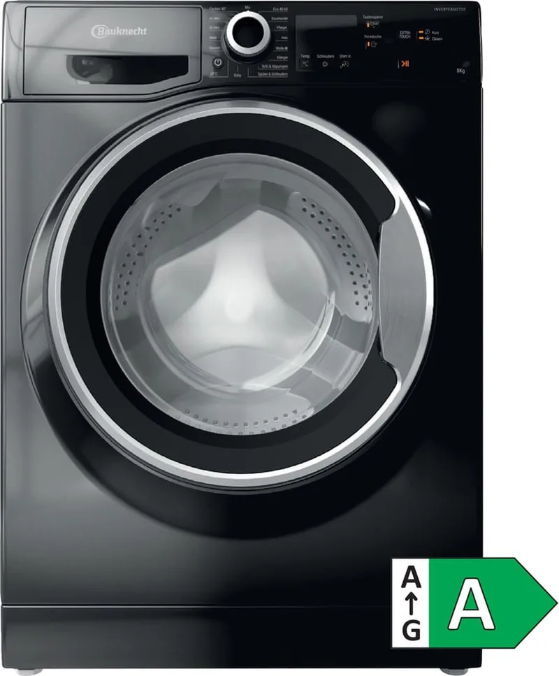 WM BB 814 A wasmachine Voorlader 8 kg 1400 RPM by Bauknecht in Black – product photo