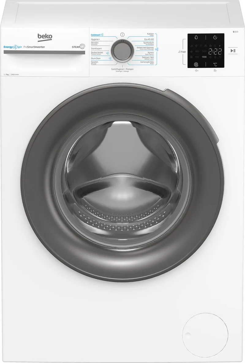 b300 BM3WFU3741S wasmachine Voorlader 7 kg 1400 RPM by Beko in White – product photo