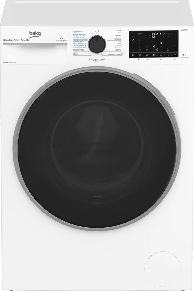 B3DT58447W - Was-droogcombinatie - 5/8 kg fra Beko i Hvid – produktbillede