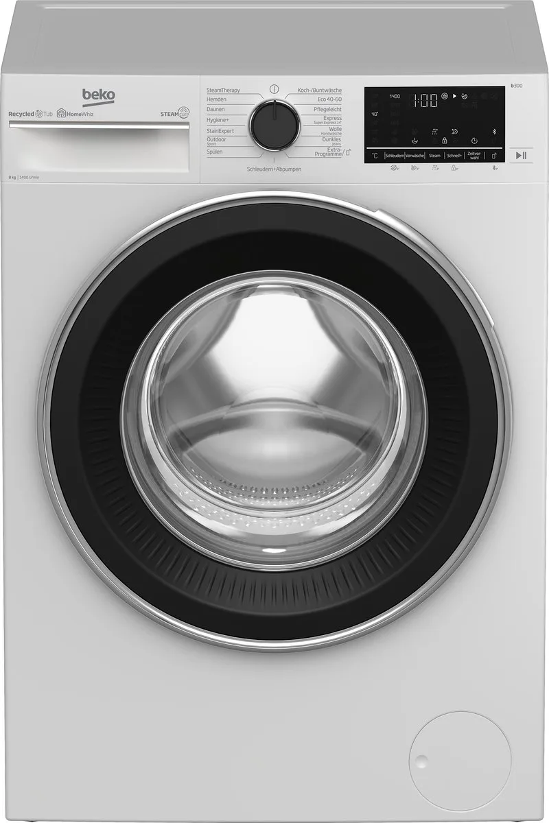 B5WFU58415W wasmachine Voorlader 8 kg 1400 RPM fra Beko i Hvid – produktbillede