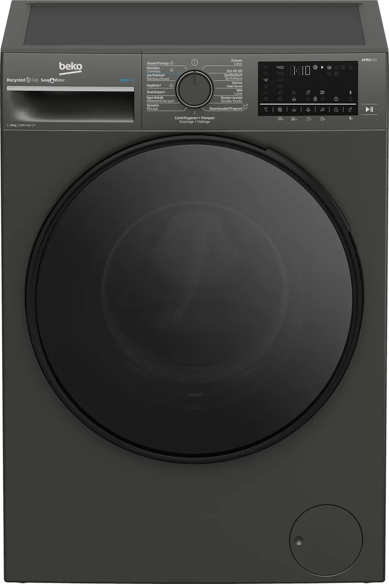 B5WT5104111M - RecycledTub™ - Wasmachine van Beko in Grijs – productfoto