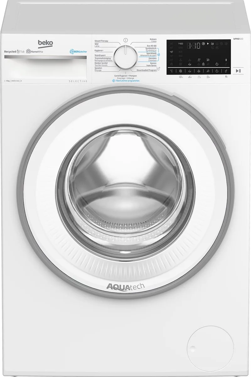 B5WT594189W2 wasmachine Voorlader 9 kg 1400 RPM van Beko in Wit – productfoto