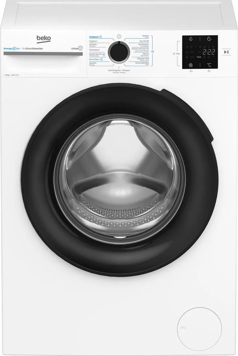 bB300 BM3WFT31041W - Wasmachine - Voorlader - 10 kg - 1400 RPM von Beko in Weiß – Produktfoto