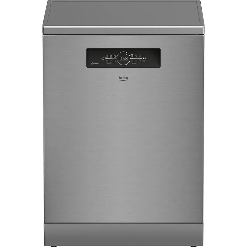 BDFN16O46XW 14 Maßgedecke freistehender Geschirrspüler, Quick&Shine, SelfDry, HomeWhiz, 42 dB, Energieklasse A, Edelstahl von Beko – Produktfoto