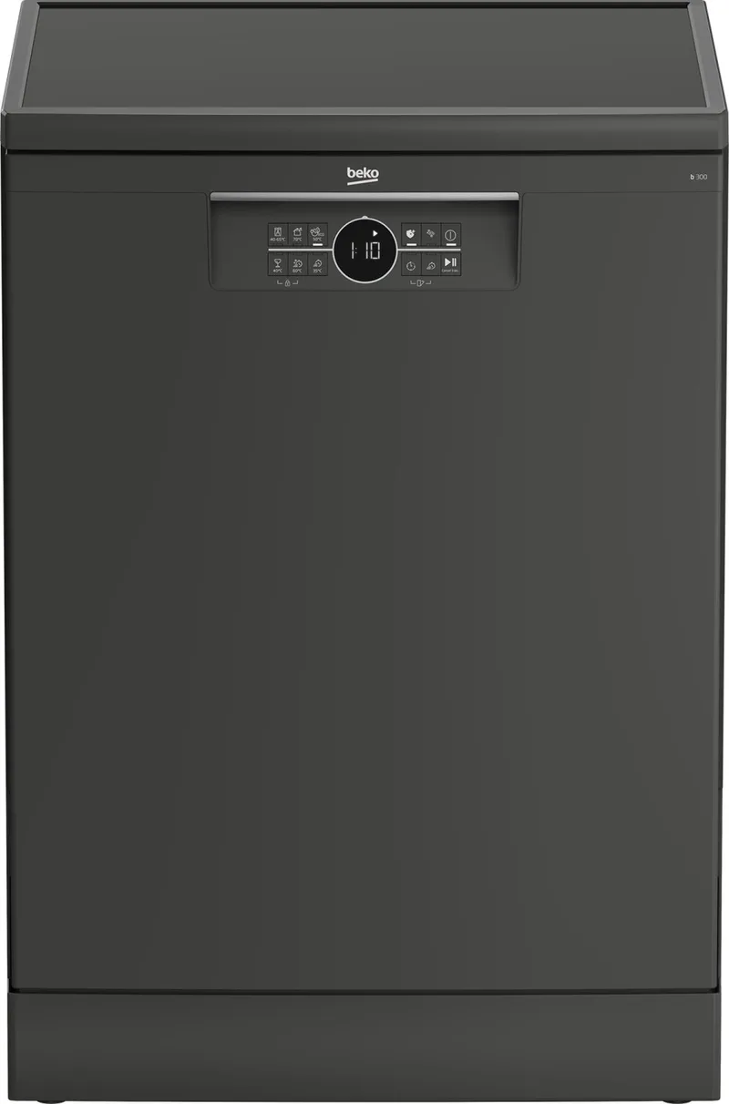 BDFN26460G - Vrijstaande Vaatwasser - 14 couverts - A label - Manhattan Grijs van Beko in Zwart – productfoto