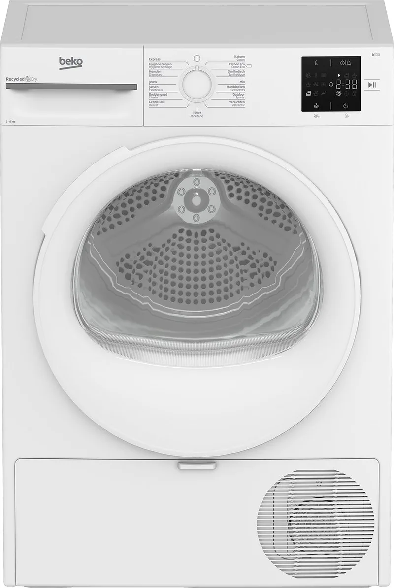 BM3T39232CW Newline warmtepompdroger 9 kg van Beko in Wit – productfoto