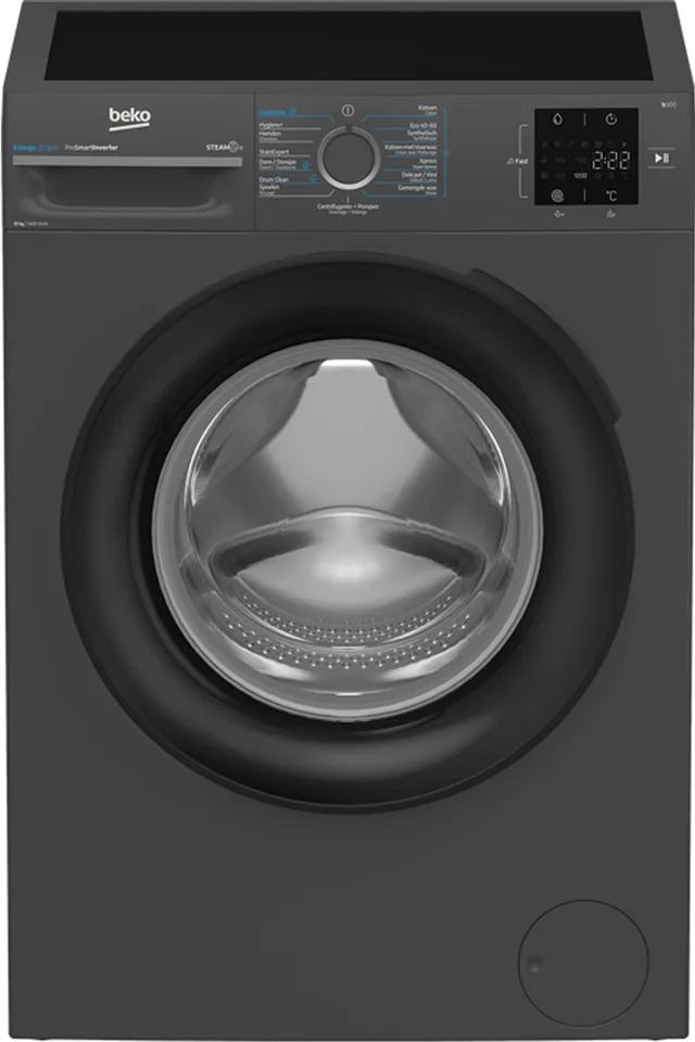 BM3WFT31041A1 - Wasmachine - Voorlader - 10 kg - 1400 RPM - Antraciet