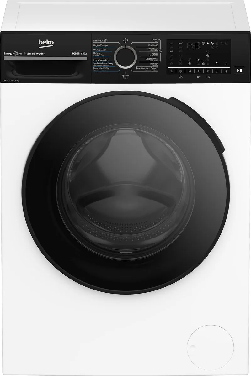 BM5DFT4941B - Wasdroogcombinatie - 9kg/6kg - 1400t - EnergySpin - ProSmart - Inverter motor de Beko en Blanc – photo produit