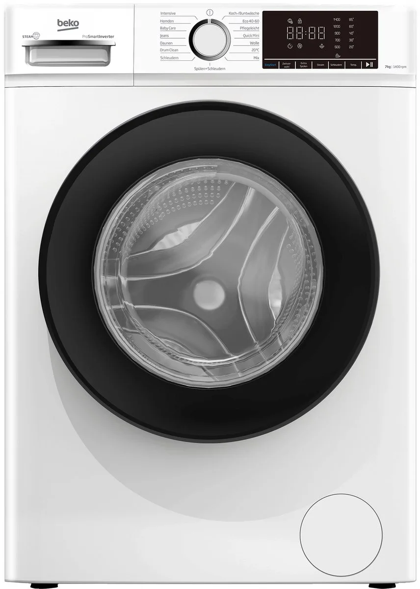 BMFH3WFOE741 | Wasmachine | A Label | Taaldislay Duits van Beko in Wit – productfoto