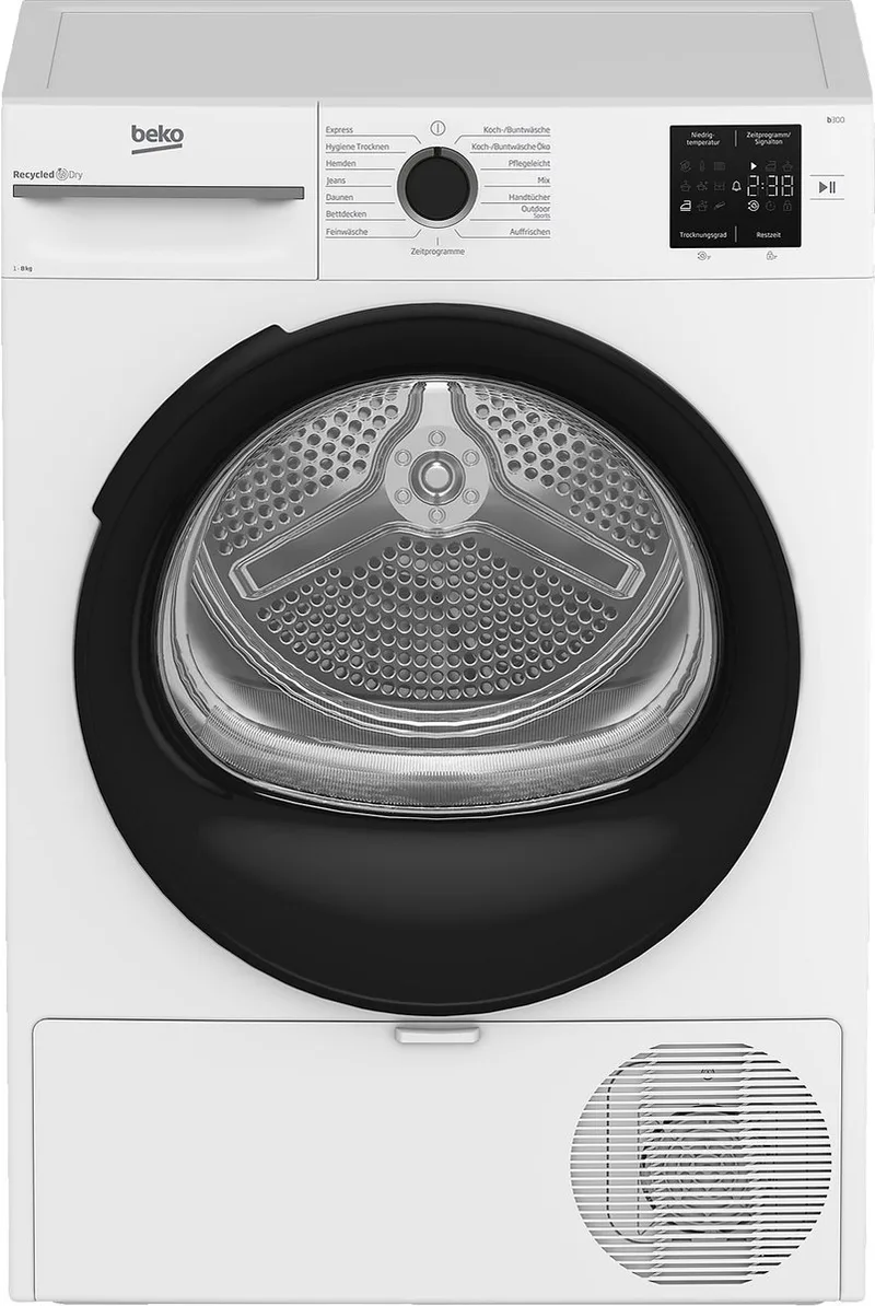 BMS3T382CW | Warmtepompdroger | 8 kg | C | Taaldisplay Duits van Beko in Wit – productfoto