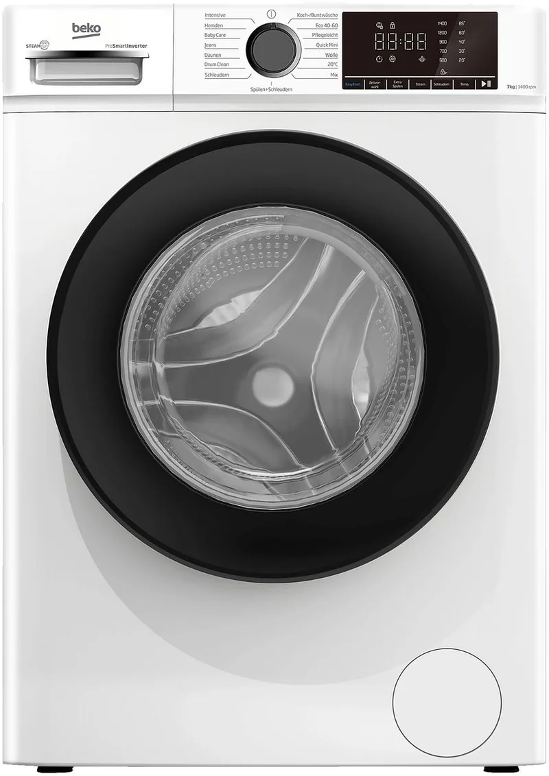 BMS3WFOE74 | Wasmachine | 7 kg | Label A | Steam | Duits Display by Beko in White – product photo