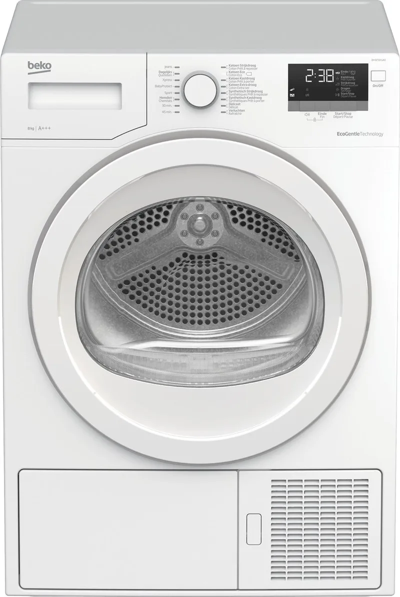 DH8733GA0 - Warmtepompdroger - NL/FR de Beko en Blanc – photo produit