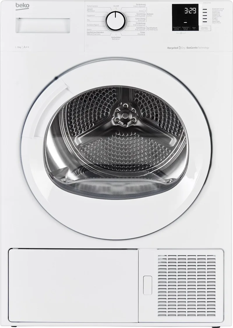 DS9412TAW - Warmtepompdroger - NL/FR från Beko i Vit – produktbild