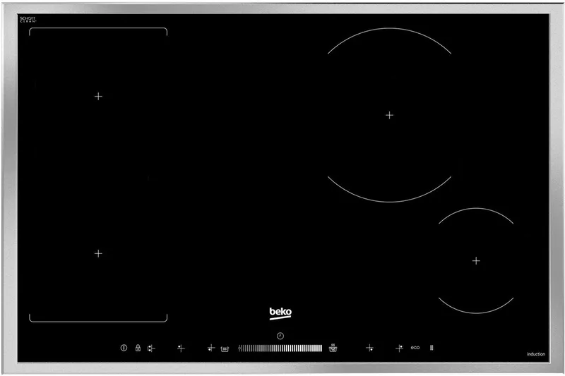 HII 84500 FHTX Elektrische kookplaat, inductie, 77 cm, Flex-inductiekookplaat, 80 cm fra Beko i Roestvrij staal – produktbillede