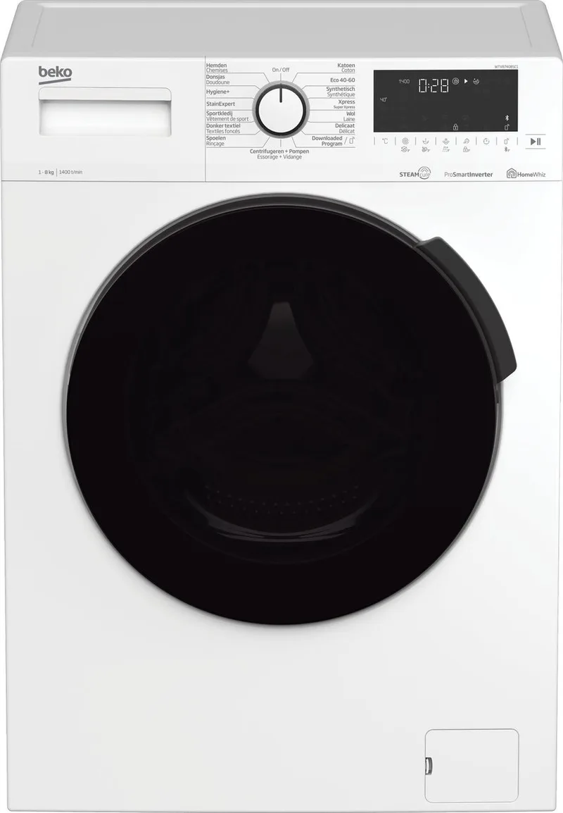 WTV8740BSC1 - Wasmachine de Beko en Blanc – photo produit