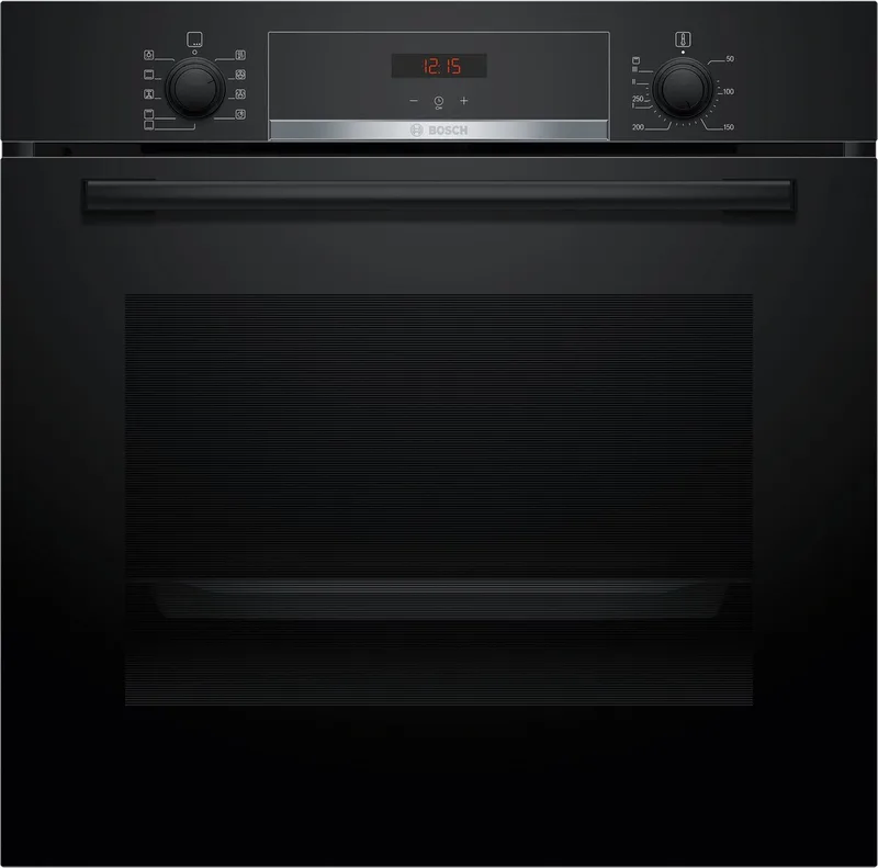 HBA514BB3 - Serie 4 - Inbouwoven - 71 l - A+ - Zwart - Eenvoudig te reinigen met hydrolyse - Zwart van Bosch in Roestvrijstaal (RVS) – productfoto