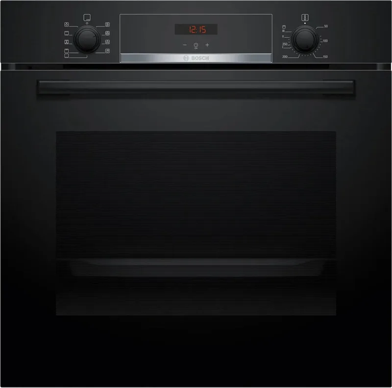 HBA534EB3 Serie 4 - Inbouwoven - 71 l - 3400 W - Zelfreinigend Hydrolytisch - Kinderslot von Bosch in Schwarz – Produktfoto