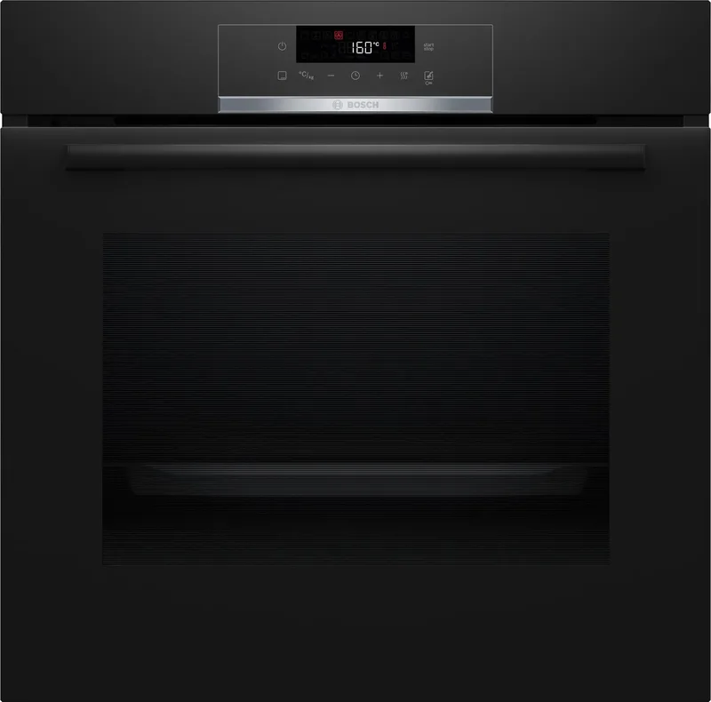 HBA572EB3 - Serie 4 - Inbouwoven - 71 L - Eenvoudig te reinigen met pyrolytische zelfreiniging - Air Fry-functie met bakplaat: gezondere manier om te snacken - 3600 W by Bosch in Black – product photo