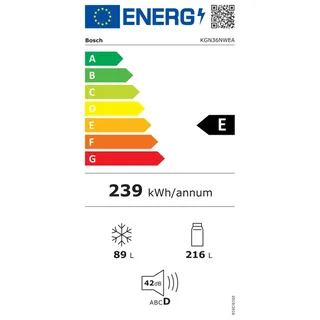 KGN36NWEA Koel-vriescombinatie Wit von Bosch – Produktfoto 2 von 6