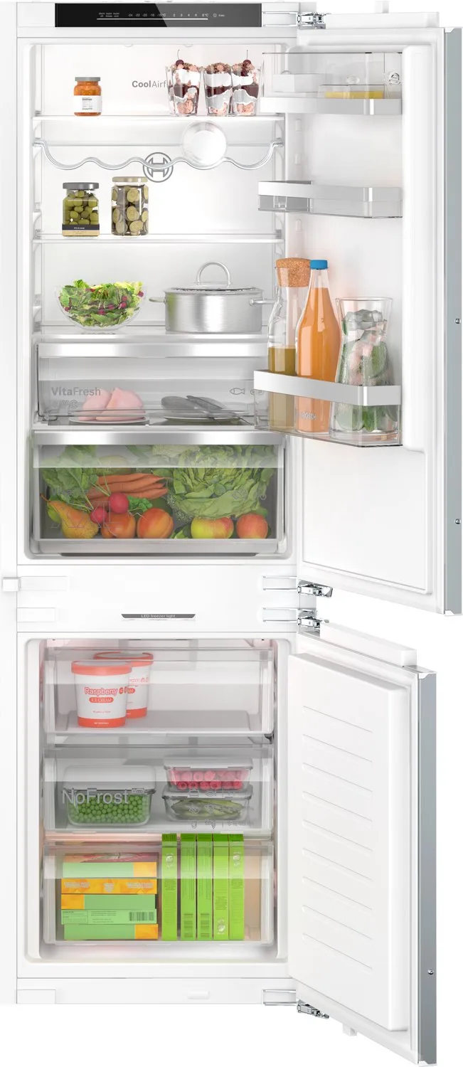 KIN86ADD0 - Serie 6 - Inbouw koel-vriescombinatie - Zeer stil - 177.2 cm x 55.8 cm - Nooit meer ontdooien met No Frost - VitaFresh XXL 0°C: houd etenswaren langer vers - Softclose van Bosch – productfoto