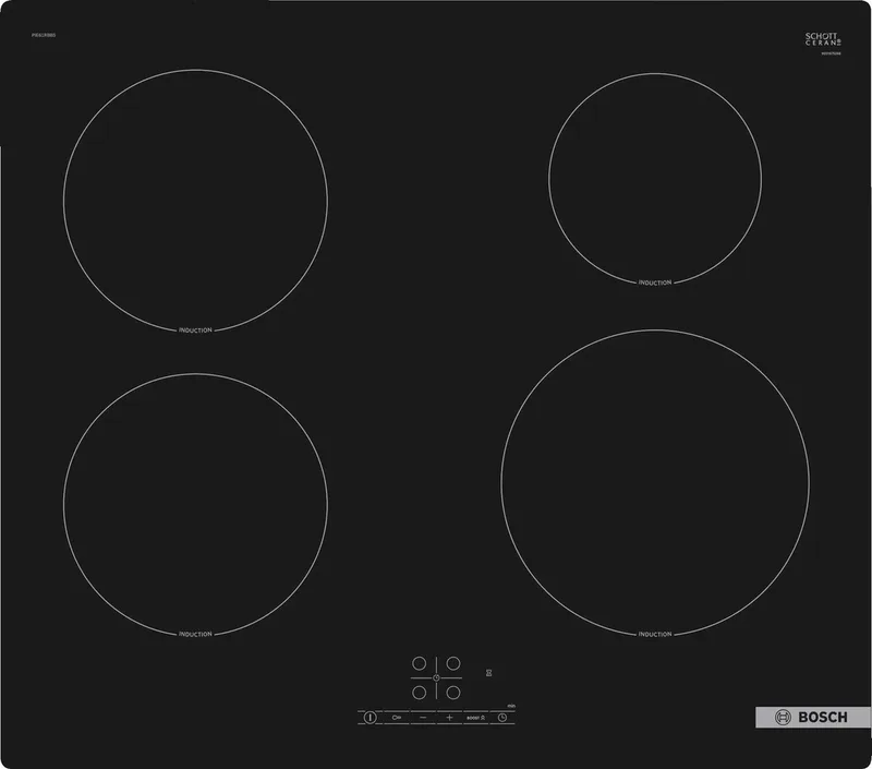 PIE61RBB5E - Serie 4 - Inbouw Inductiekookplaat - Sneller koken met PowerBoost van Bosch in Zwart – productfoto
